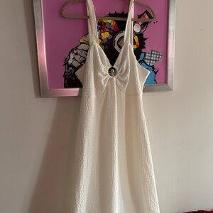 Julie & Joy by FCT with Love Elegant Cream Maxi Dress